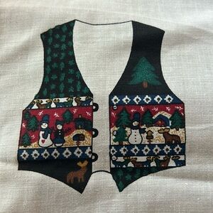 Vintage Cut & Sew Christmas Vest Fabric